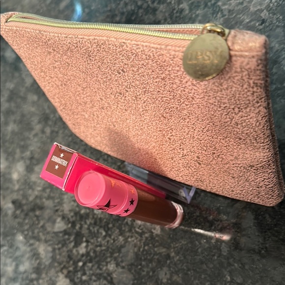 Jeffree Star Velour Liquid Lipstick DOMINATRIX & Ipsy Pink Glittery Pouch Bundle - Picture 2 of 6